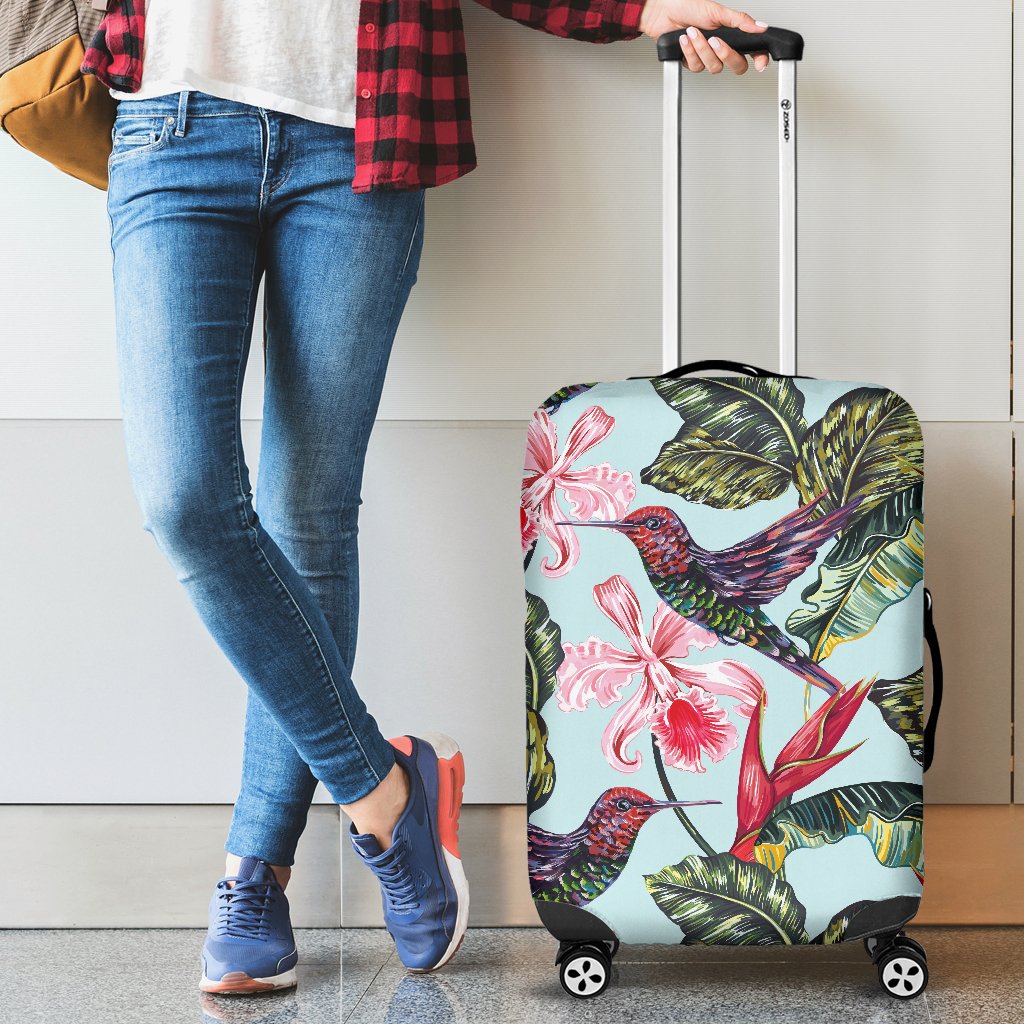 Hummingbird Cute Themed Print Luggage Cover Protector