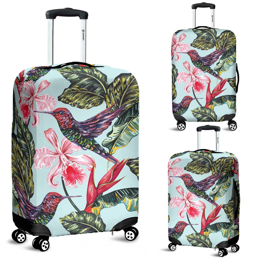 Hummingbird Cute Themed Print Luggage Cover Protector