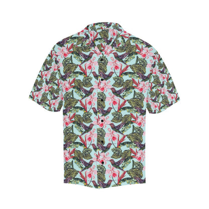 Hummingbird Cute Themed Print Men Aloha Hawaiian Shirt