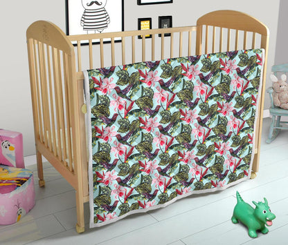 Hummingbird Cute Themed Print Premium Quilt-JTAMIGO.COM