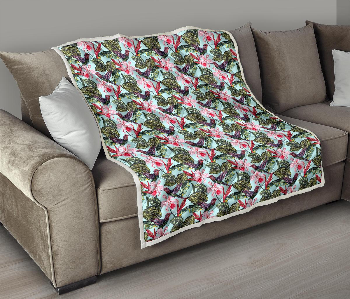 Hummingbird Cute Themed Print Premium Quilt-JTAMIGO.COM