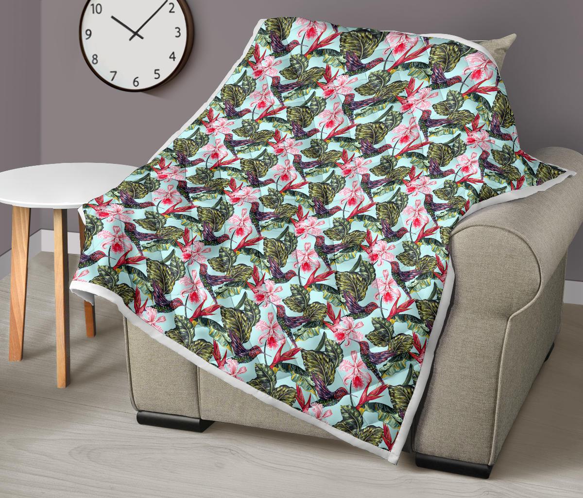 Hummingbird Cute Themed Print Premium Quilt-JTAMIGO.COM