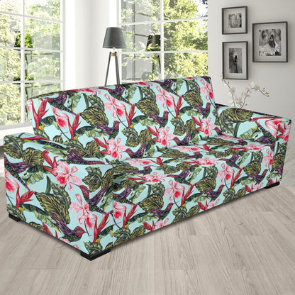 Hummingbird Cute Themed Print Sofa Slipcover-JTAMIGO.COM