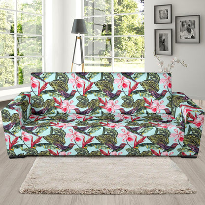 Hummingbird Cute Themed Print Sofa Slipcover-JTAMIGO.COM