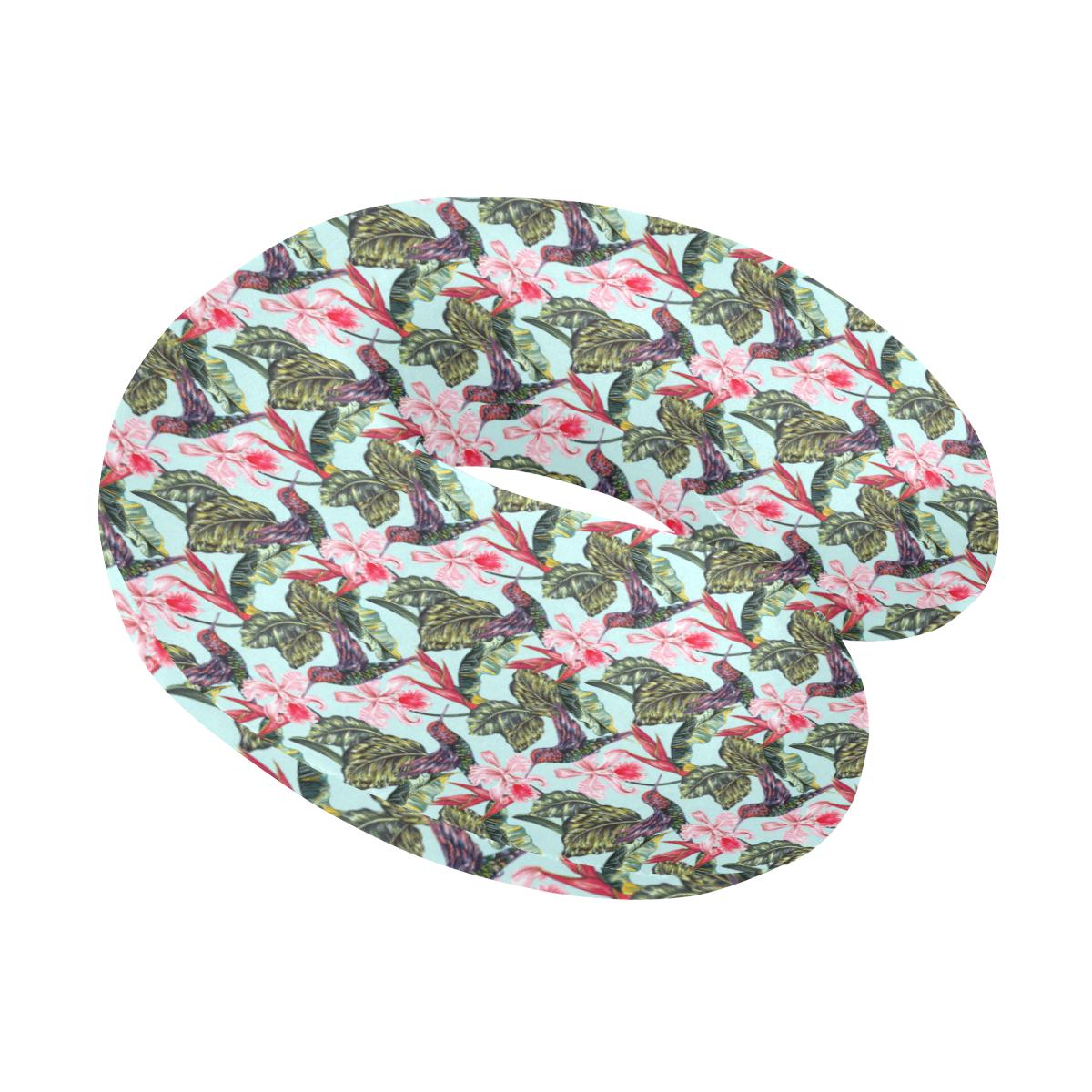 Hummingbird Cute Themed Print U-Shaped Travel Neck Pillow-JTAMIGO.COM