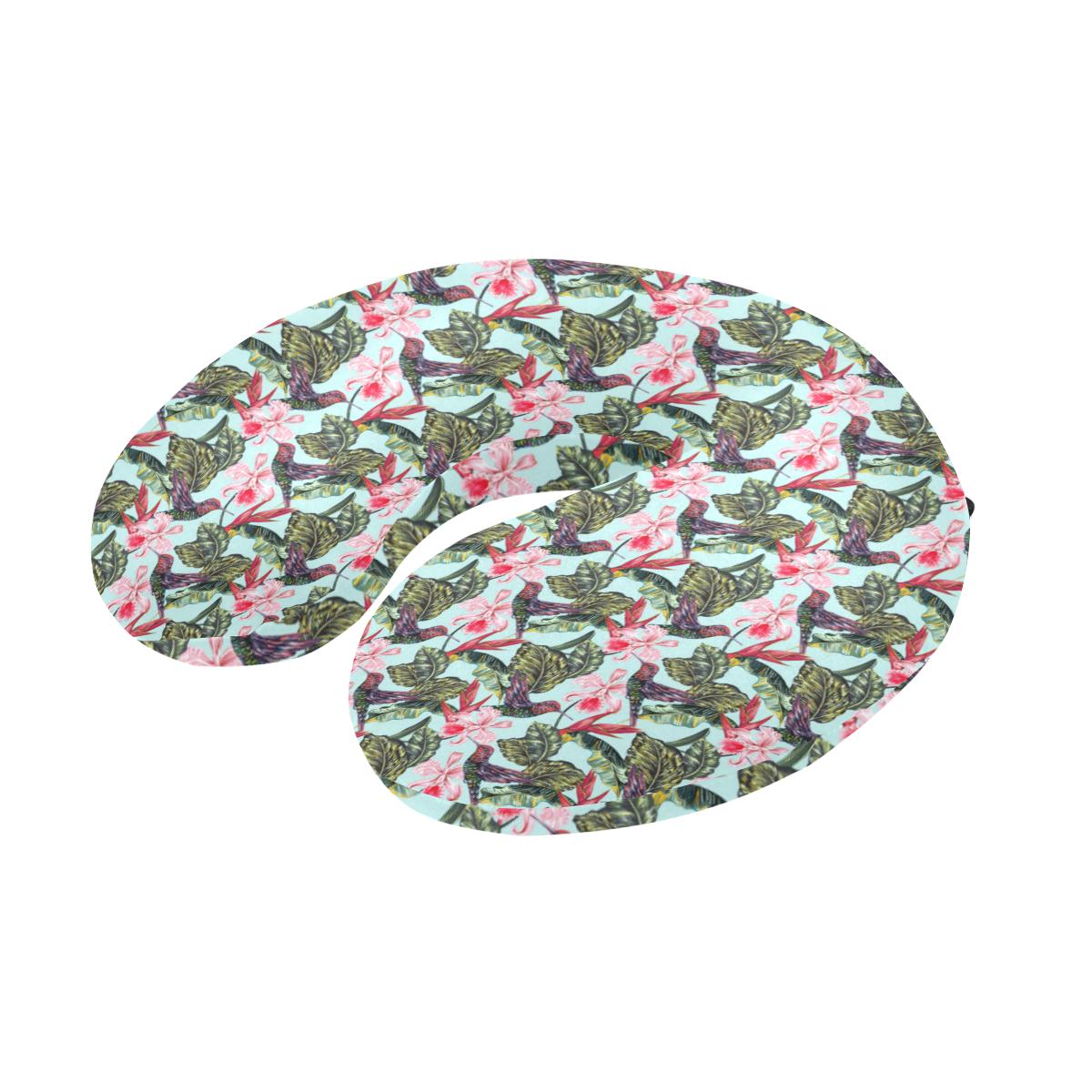 Hummingbird Cute Themed Print U-Shaped Travel Neck Pillow-JTAMIGO.COM