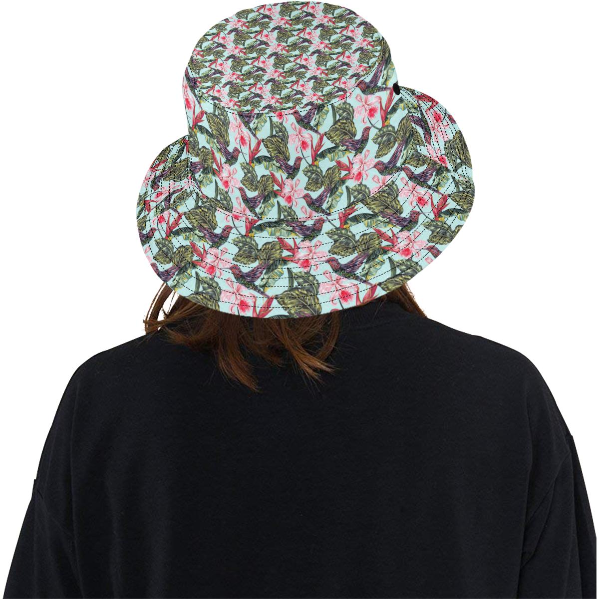 Hummingbird Cute Themed Print Unisex Bucket Hat