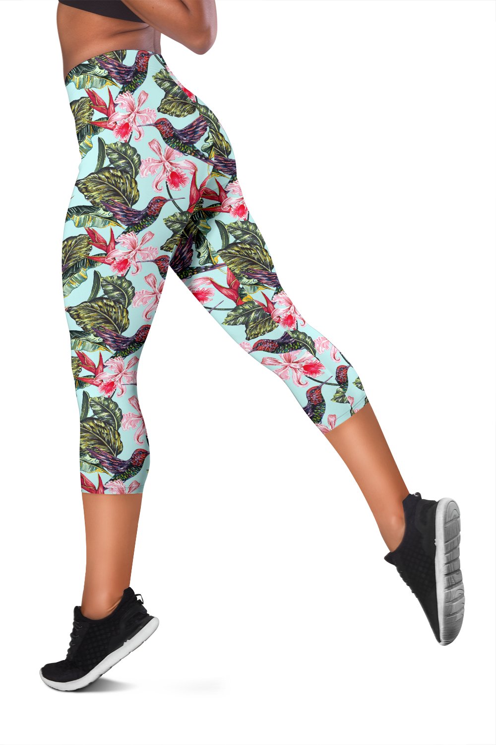 Hummingbird Cute Themed Print Women Capris