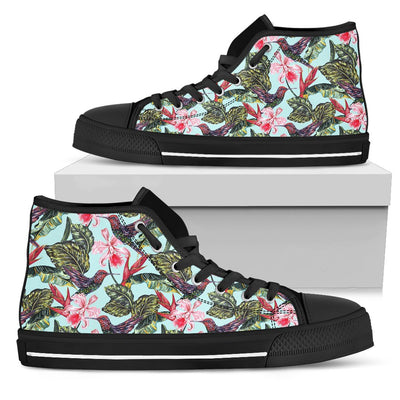 Hummingbird Cute Themed Print Women High Top Shoes