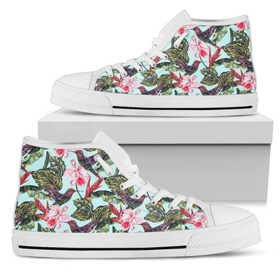 Hummingbird Cute Themed Print Women High Top Shoes