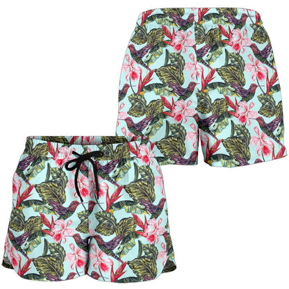 Hummingbird Cute Themed Print Women Shorts-JTAMIGO.COM