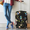 Hummingbird Flower Themed Print Luggage Cover Protector