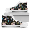 Hummingbird Flower Themed Print Women High Top Shoes