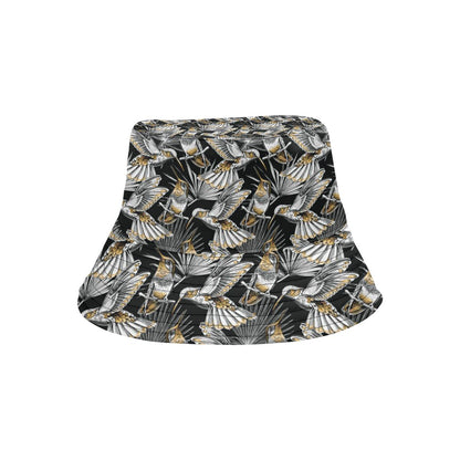 Hummingbird Gold Design Themed Print Unisex Bucket Hat