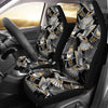 Hummingbird Gold Design Themed Print Universal Fit Car Seat Covers