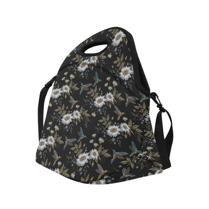 Hummingbird with Embroidery Themed Print Neoprene Lunch Bag (Model 1669)(Large)-JTAMIGO.COM