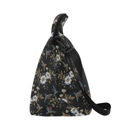 Hummingbird with Embroidery Themed Print Neoprene Lunch Bag (Model 1669)(Large)-JTAMIGO.COM