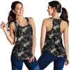 Hummingbird with Embroidery Themed Print Women Racerback Tank Top