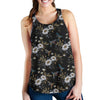 Hummingbird with Embroidery Themed Print Women Racerback Tank Top