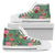 Hummingbird with Rose Themed Print Women High Top Shoes