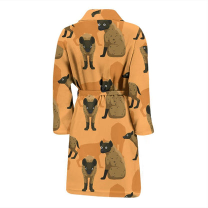 Hyena Pattern Print Design 01 Men Bathrobe-JORJUNE.COM