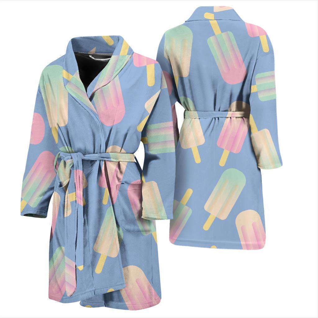 Ice Cream Pattern Print Design 05 Men Bathrobe-JORJUNE.COM