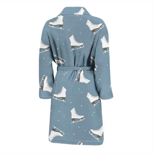 Ice Skate Pattern Print Design 02 Men Bathrobe-JORJUNE.COM