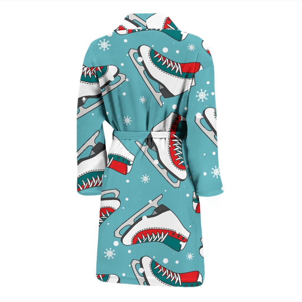 Ice Skate Pattern Print Design 03 Men Bathrobe-JORJUNE.COM