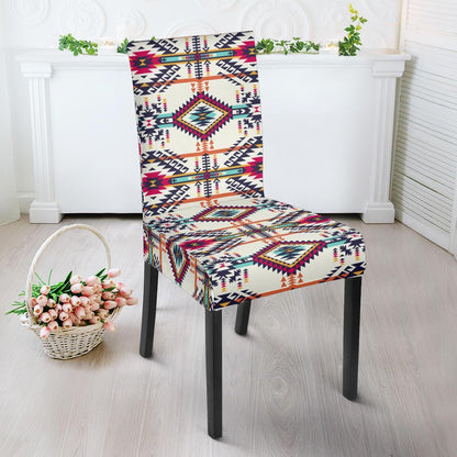 Indian Navajo Art Themed Design Print Dining Chair Slipcover-JTAMIGO.COM