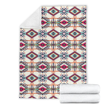 Indian Navajo Art Themed Design Print Fleece Blanket