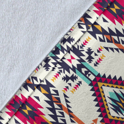 Indian Navajo Art Themed Design Print Fleece Blanket