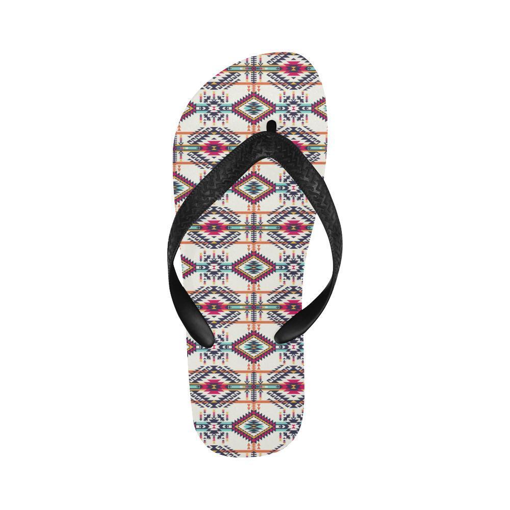 Indian Navajo Art Themed Design Print Flip Flops-JTAMIGO.COM