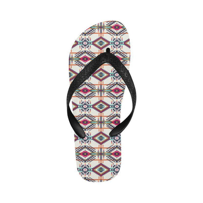 Indian Navajo Art Themed Design Print Flip Flops-JTAMIGO.COM