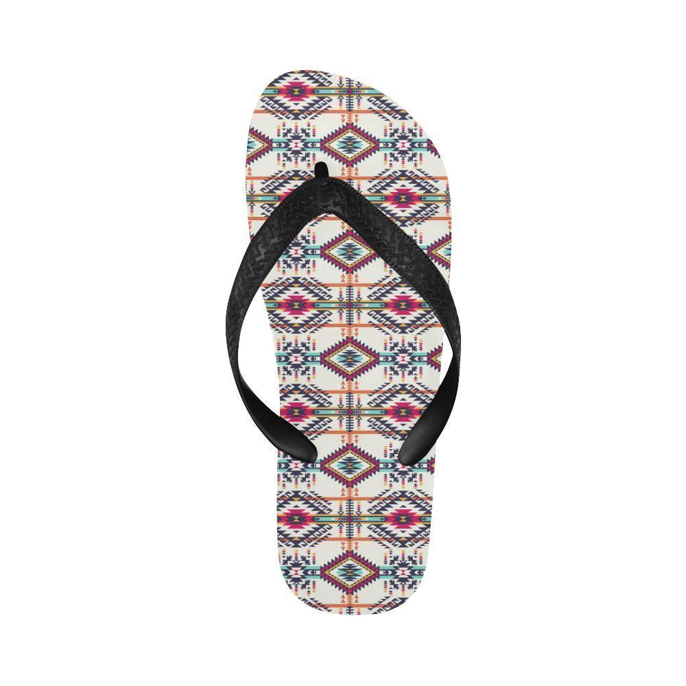 Indian Navajo Art Themed Design Print Flip Flops-JTAMIGO.COM