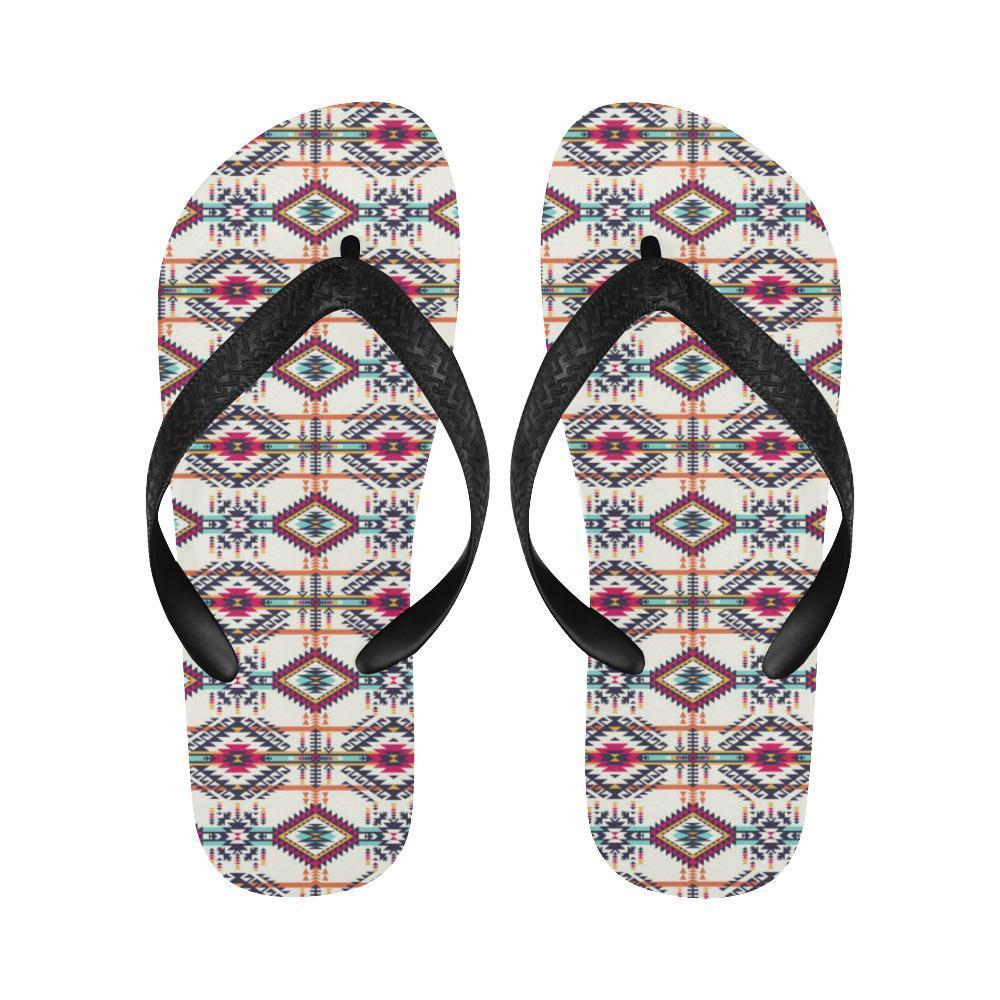 Indian Navajo Art Themed Design Print Flip Flops-JTAMIGO.COM