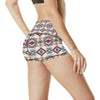 Indian Navajo Art Themed Design Print High Waisted Spandex Shorts-JTAMIGO.COM