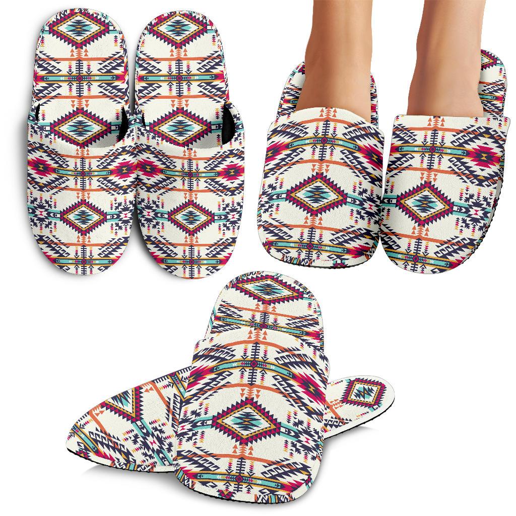 Indian Navajo Art Themed Design Print House Slippers