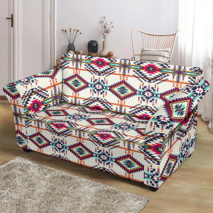 Indian Navajo Art Themed Design Print Loveseat Slipcover-JTAMIGO.COM