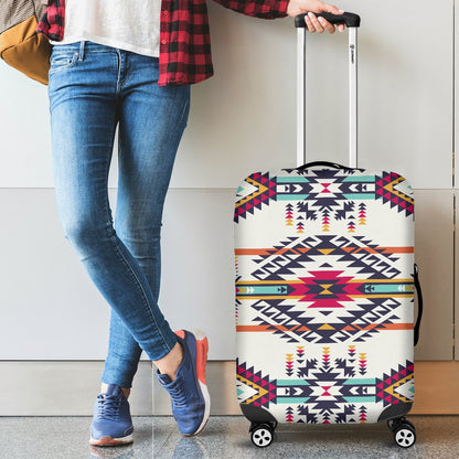 Indian Navajo Art Themed Design Print Luggage Cover Protector