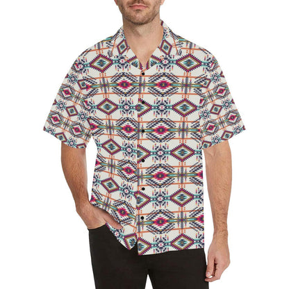 Indian Navajo Art Themed Design Print Men Aloha Hawaiian Shirt