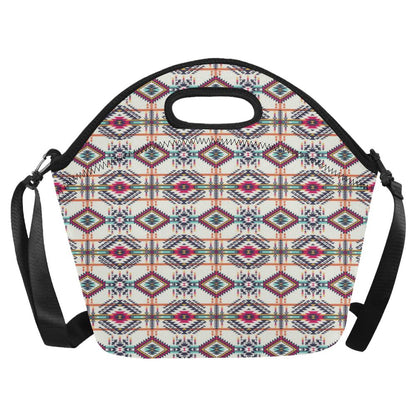 Indian Navajo Art Themed Design Print Neoprene Lunch Bag (Model 1669)(Large)-JTAMIGO.COM
