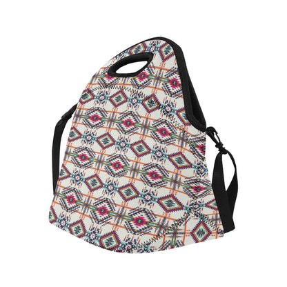 Indian Navajo Art Themed Design Print Neoprene Lunch Bag (Model 1669)(Large)-JTAMIGO.COM