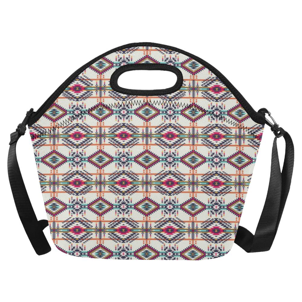 Indian Navajo Art Themed Design Print Neoprene Lunch Bag (Model 1669)(Large)-JTAMIGO.COM