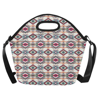 Indian Navajo Art Themed Design Print Neoprene Lunch Bag (Model 1669)(Large)-JTAMIGO.COM