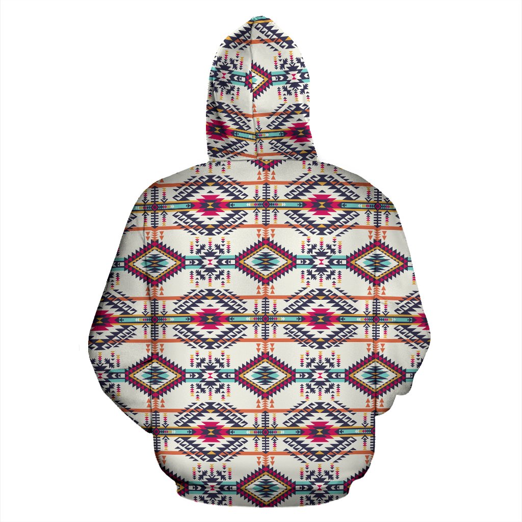 Indian Navajo Art Themed Design Print Pullover Hoodie