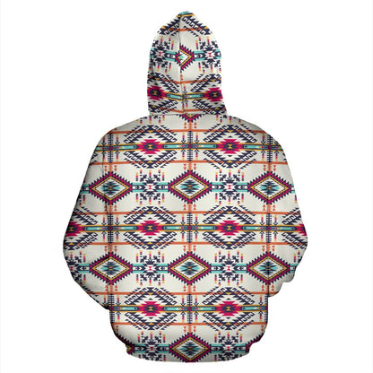 Indian Navajo Art Themed Design Print Pullover Hoodie