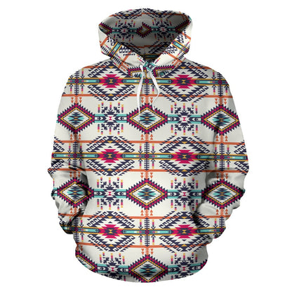 Indian Navajo Art Themed Design Print Pullover Hoodie