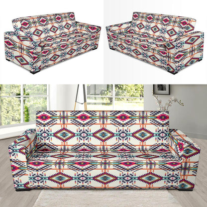 Indian Navajo Art Themed Design Print Sofa Slipcover-JTAMIGO.COM