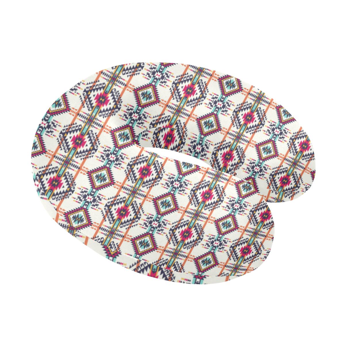 Indian Navajo Art Themed Design Print U-Shaped Travel Neck Pillow-JTAMIGO.COM