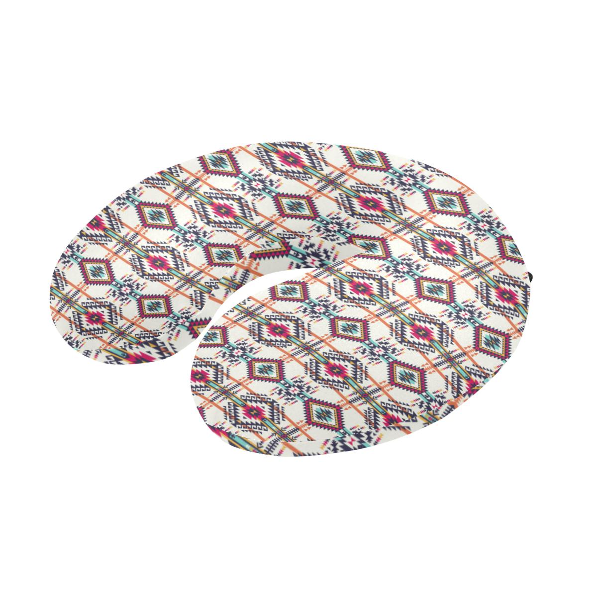 Indian Navajo Art Themed Design Print U-Shaped Travel Neck Pillow-JTAMIGO.COM